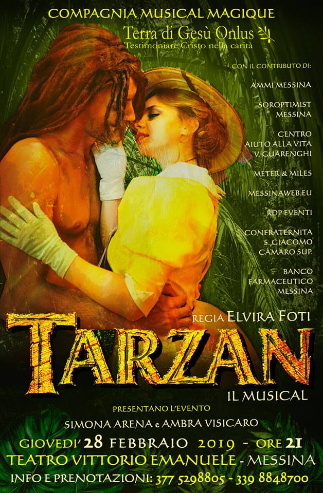 Sabato 23 la presentazione di “Tarzan- Il Musical” show benefico per la onlus Terra di Gesù