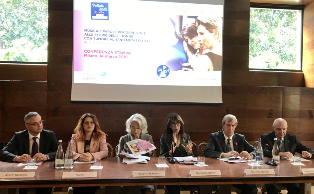 Noemi testimonial di un contest musical per raccontare i tumori al seno metastatici