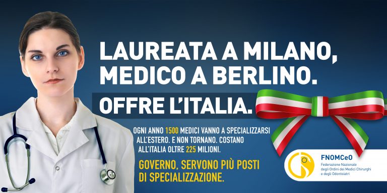 “Offre l’Italia”: al via la campagna FNOMCeO sulla fuga dei medici all’estero e la carenza di specialisti