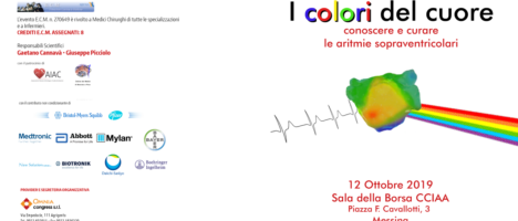 Congresso “I colori del cuore – conoscere e curare le aritmie sopraventricolari” a Messina il 12 Ottobre