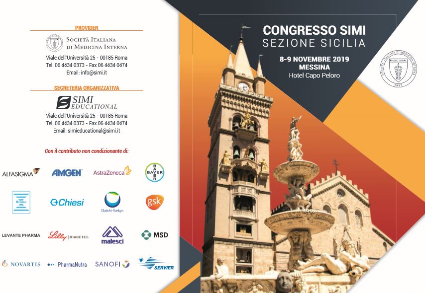 “Congresso SIMI sezione Sicilia” l’8 e 9 novembre all’Hotel Capo Peloro Messina
