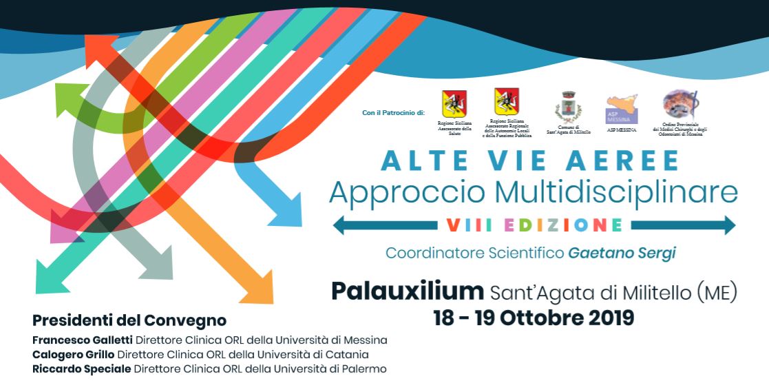 VIII edizione di “ALTE VIE AEREE – approccio multidisciplinare” il 18 e19 ottobre all’Istituto Zito di Sant’Agata Militello