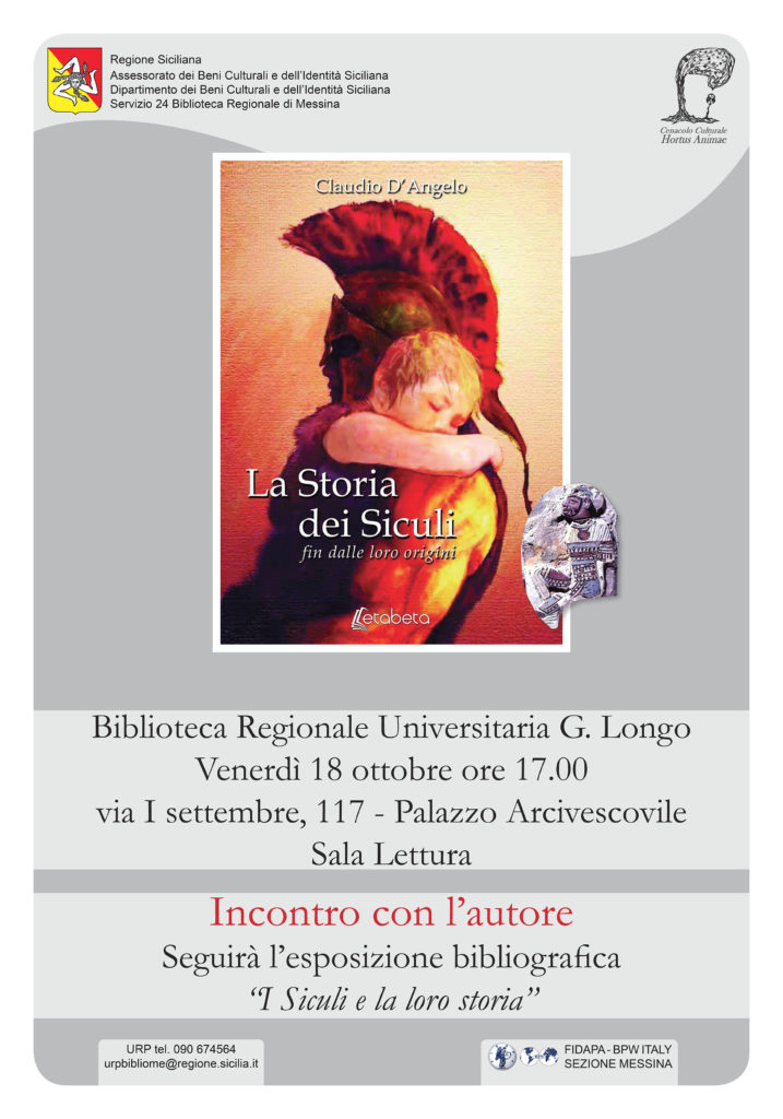 “I Siculi e la loro storia” esposizione bibliografica prorogata fino mercoledì 30 ottobre