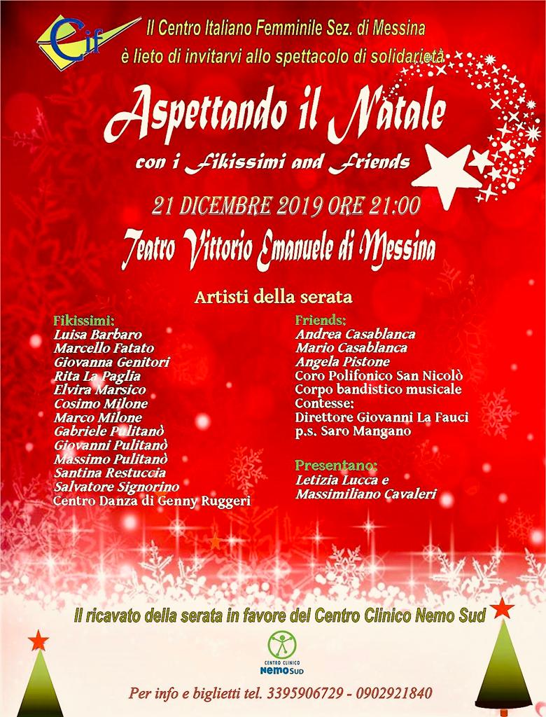 “Aspettando il Natale con i fikissimi and friends” evento il 21 dicembre al Teatro Vittorio Emanuele di Messina