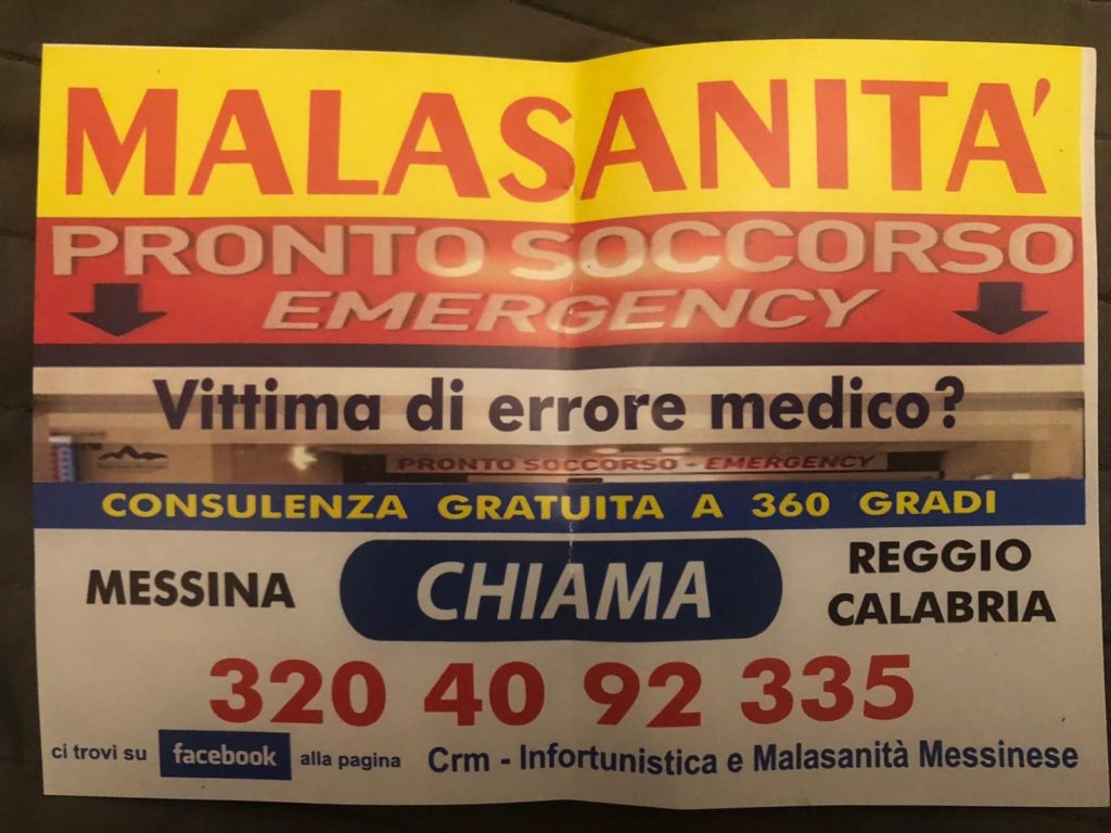 Avvocati che speculano sui medici. L’Ordine degli Avvocati di Messina: “Solidarietà, stigmatizzazione e pronti a denunciare i colleghi”