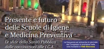 “Presente e futuro delle Scuole di Igiene e Medicina Preventiva” tavola rotonda il 2 e 3 ottobre a Taormina