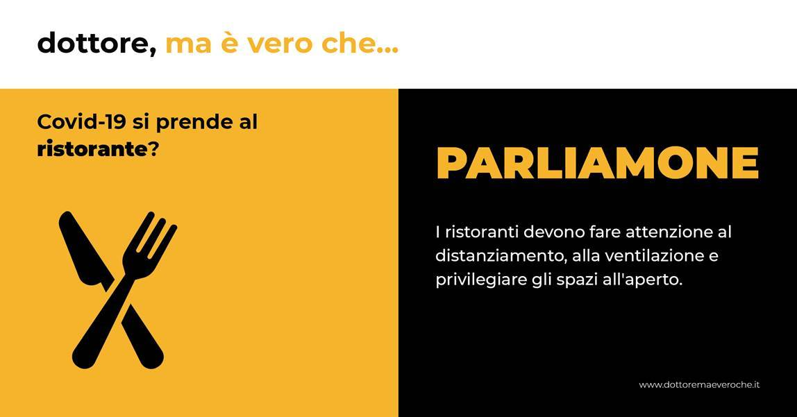 È possibile prendere Covid-19 al ristorante?