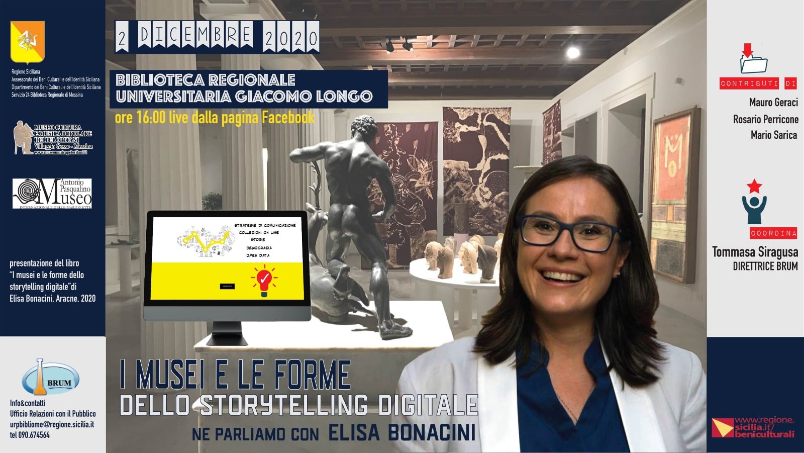 l musei e le forme di storytelling digitale”: mercoledì 2 evento della Biblioteca Regionale di Messina in diretta Facebook