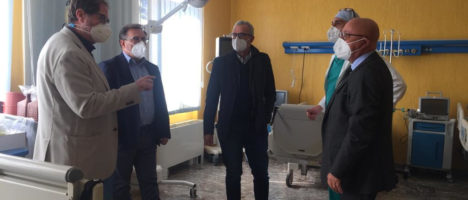 ASP Messina, sopralluogo all’Ospedale di Taormina per verificare i posti letto aggiuntivi di terapia Intensiva Covid