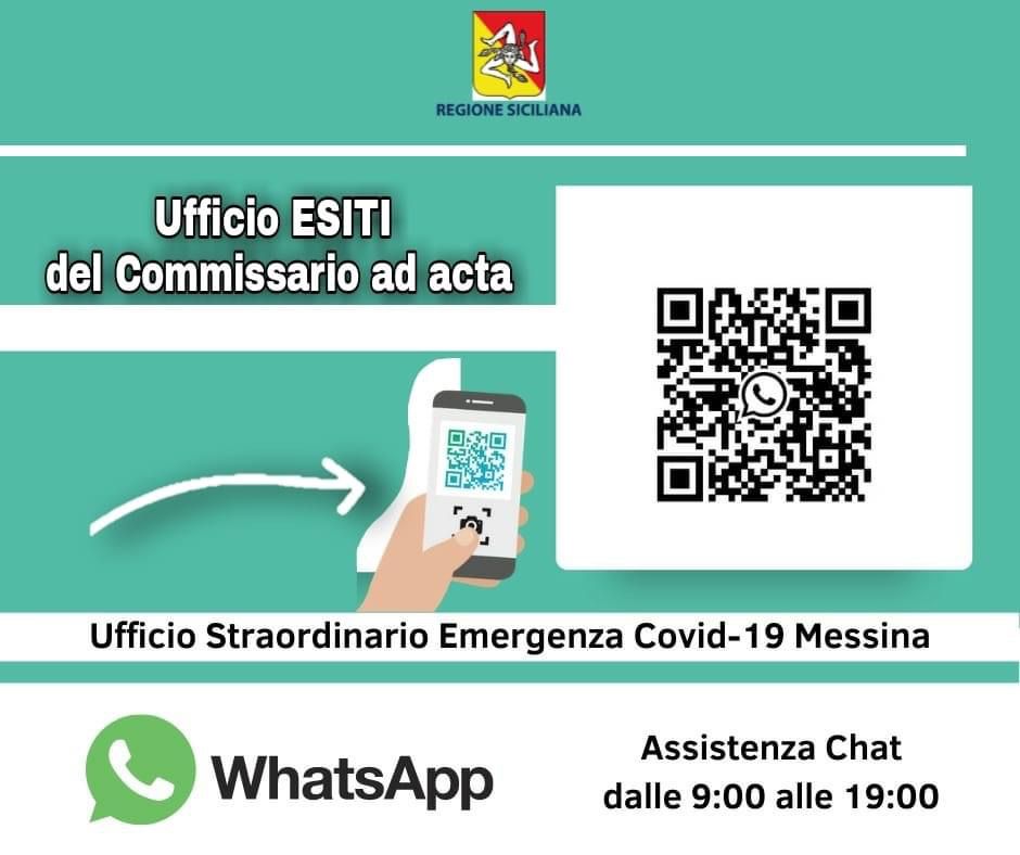 ASP Messina, attivo il nuovo servizio di assistenza su whatsapp per conoscere l’esito dei tamponi