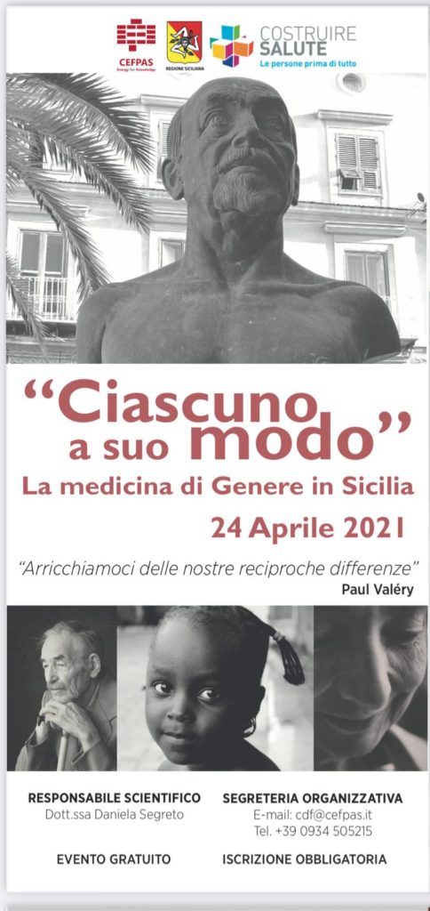 “Ciascuno a suo modo” La medicina di Genere in Sicilia, evento webinar il 24 aprile