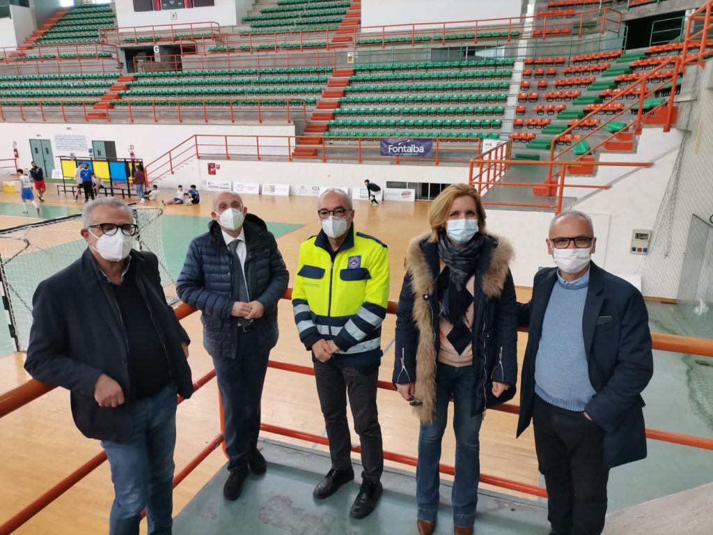 Sopralluogo oggi al Palarescifina per realizzare il secondo Hub della città
