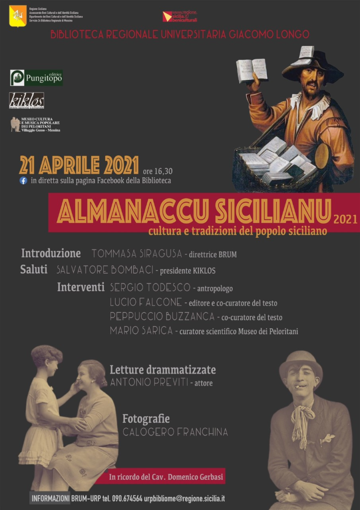 Il 21 aprile in diretta live presentazione “Almanaccu Sicilianu” alla Biblioteca Regionale di Messina