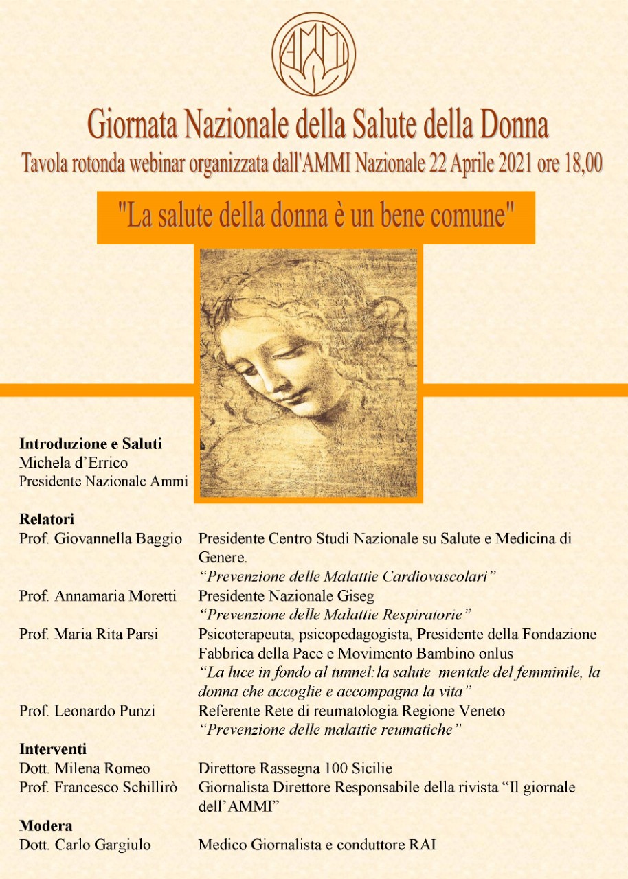 Giornata nazionale AMMI “La Salute della donna un bene comune”