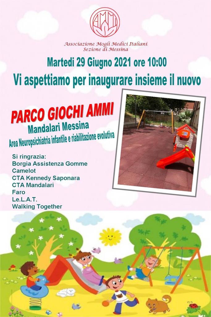 Martedì 29 l’Ammi Messina inaugura il nuovo Parco giochi al Mandalari