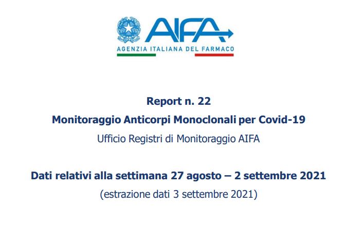 AIFA, monitoraggio anticorpi monoclonali per COVID-19. Pubblicato il ventiduesimo report