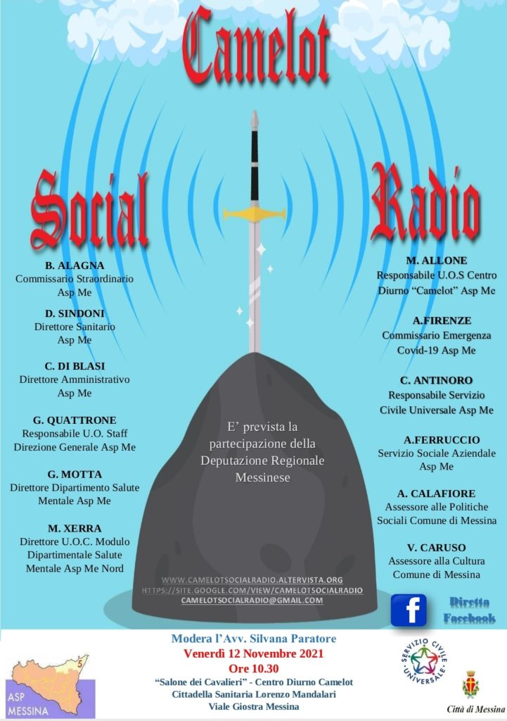 Oggi 12 novembre inaugurazione della Social Radio Camelot