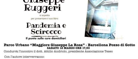 “Pandemia e scirocco” di Giuseppe Ruggeri, incontro con l’autore al Parco urbano maggiore Giuseppe La Rosa