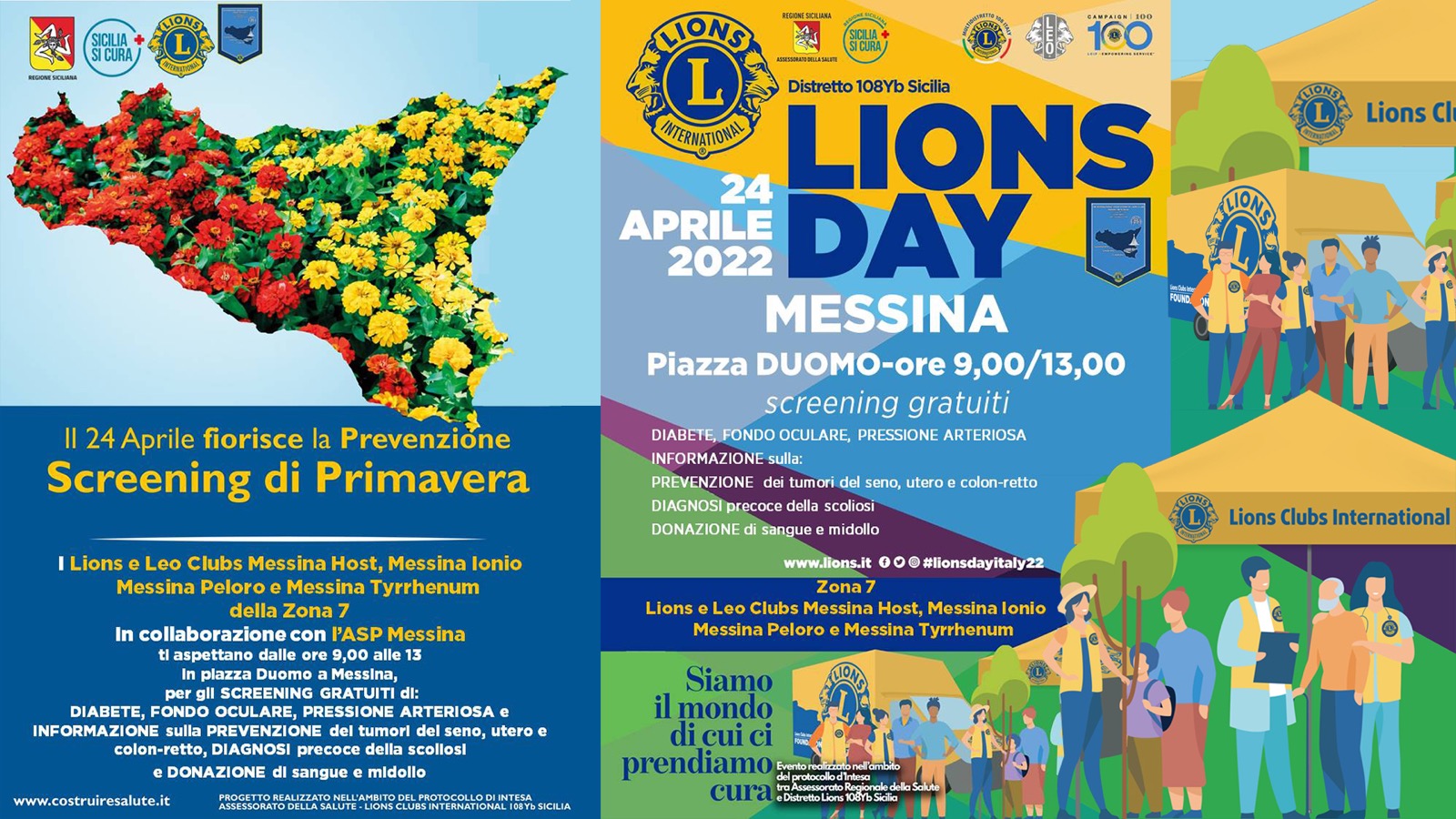 Domenica 24 Lions Day in Piazza Duomo a Messina. Una lunga storia di solidarietà