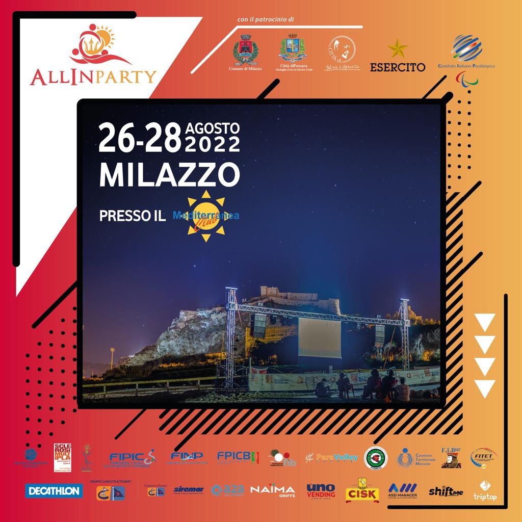 Dopo il successo di Pescara, Allinparty torna in Sicilia. Dal 26 al 28 agosto torna a Milazzo