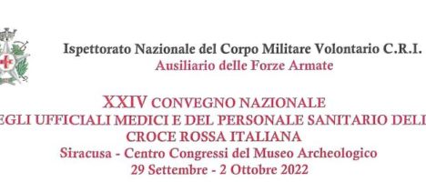 XXIV Convegno Nazionale degli ufficiali medici del personale sanitario della croce rossa italiana a Siracusa dal 29 settembre al 2 ottobre