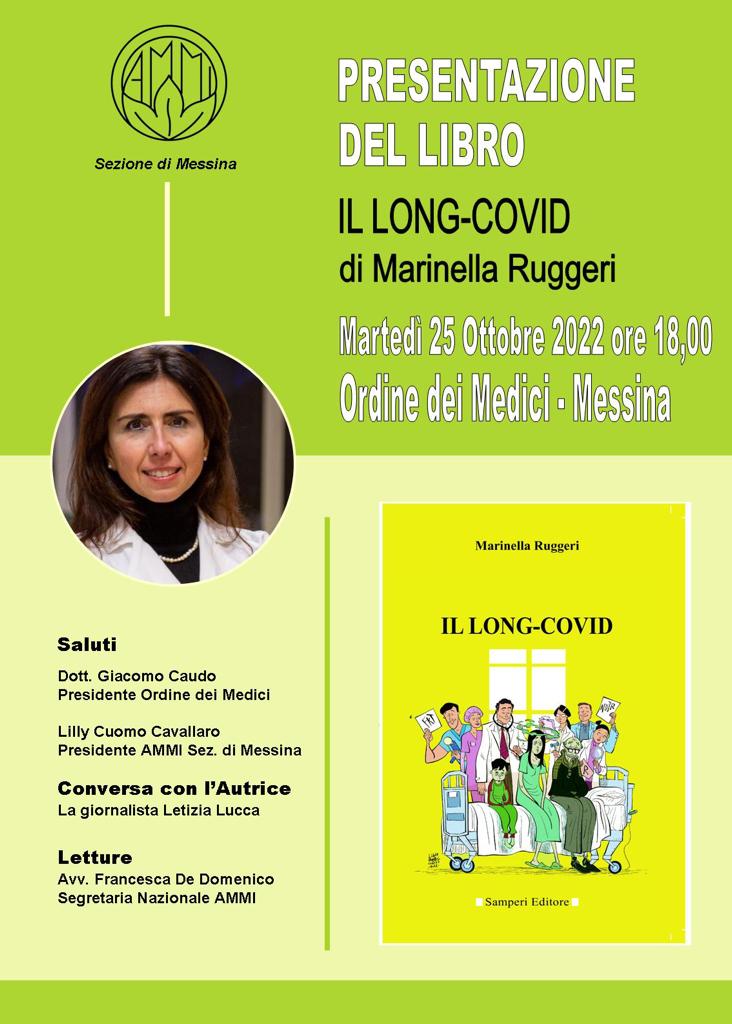 Il 25 ottobre presentazione del libro di Marinella Ruggeri “Il long-covid”
