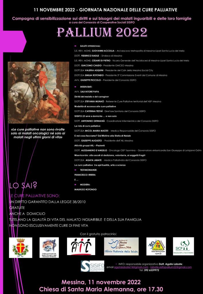 L’11 novembre Giornata Nazionale della cure palliative