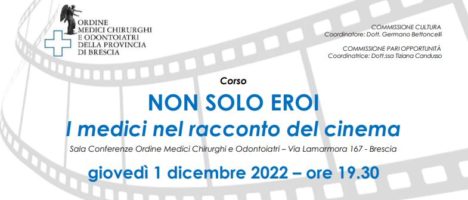 L’1 dicembre a Brescia il corso “Non solo eroi. I medici nel racconto del cinema”