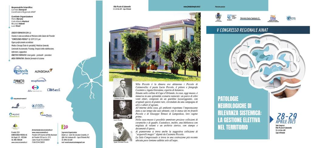 V congresso regionale AINAT il 28 e 29 aprile a Capo d’Orlando