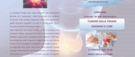 Il 13 maggio convegno “Tumore della tiroide diagnosi e cure” al Parco della Cultura Villa Crisafulli-Ragno santa Teresa di Riva