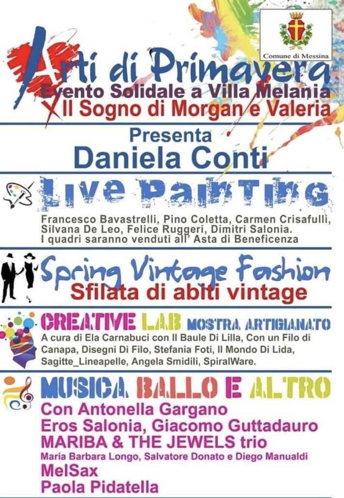 Il 13 giugno l’evento “Arti di Primavera, il sogno di Morgan e Valeria”, kermesse di solidarietà a Villa Melania Cultural Refactory a Pistunina Messina