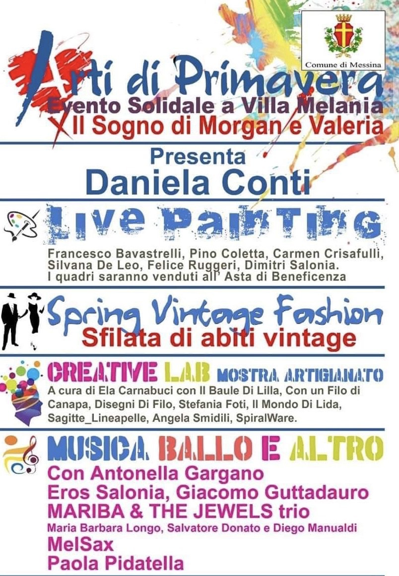 Il 13 giugno l’evento “Arti di Primavera, il sogno di Morgan e Valeria”, kermesse di solidarietà a Villa Melania Cultural Refactory a Pistunina Messina