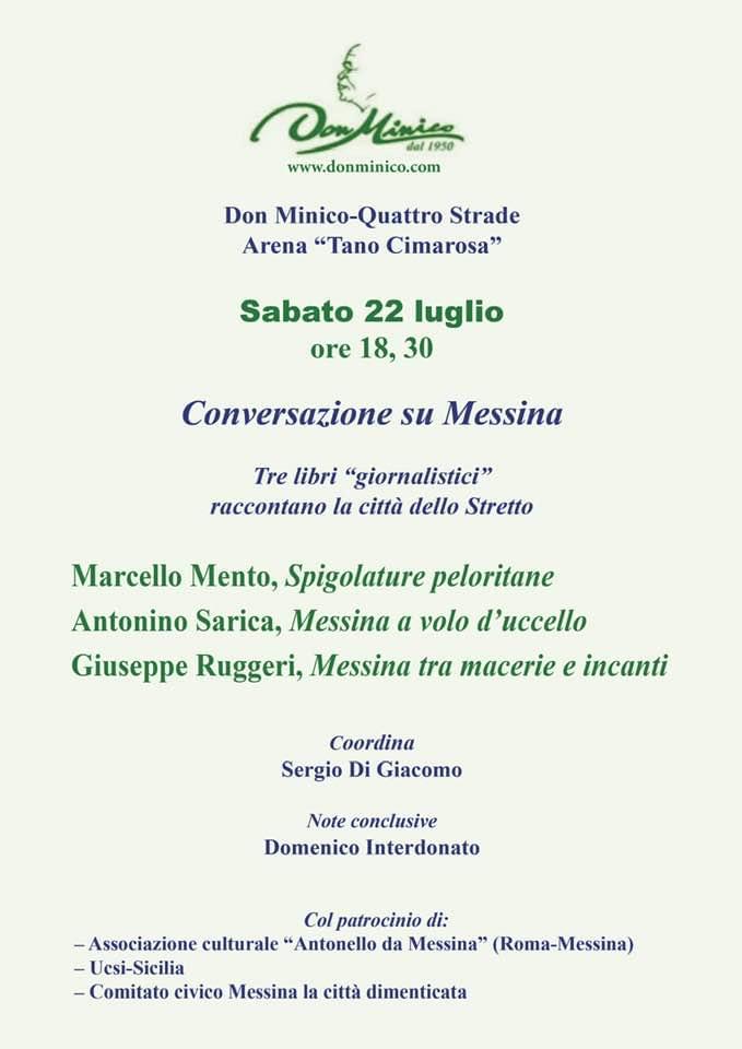 Il 22 luglio “Conversazione su Messina” tre libri giornalistici raccontano la città dello Stretto