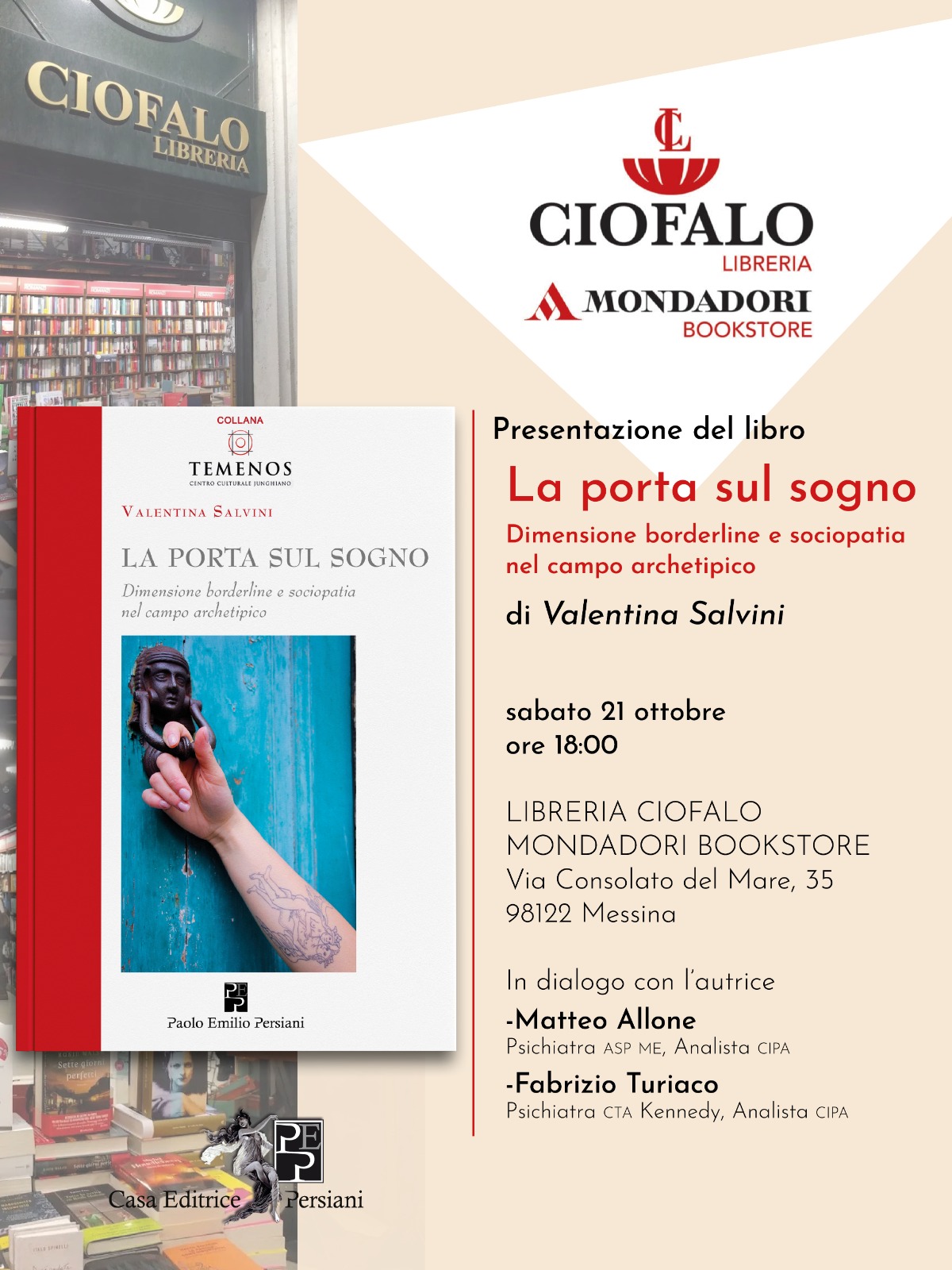 Il 21 ottobre presentazione del libro “La porta sul sogno” di Valentina Salvini
