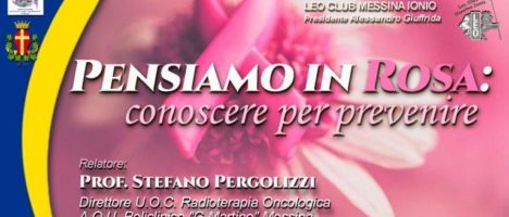 Il 20 ottobre nell’Aula Cannizzaro dell’Università di Messina l’evento “Pensiamo in rosa: conoscere pere prevenire”