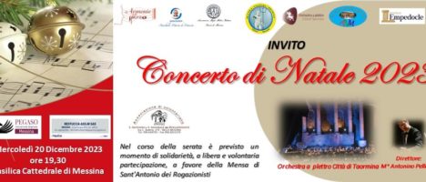 Il 20 dicembre evento benefico: il Concerto di Natale 2023 nella Basilica Cattedrale di Messina