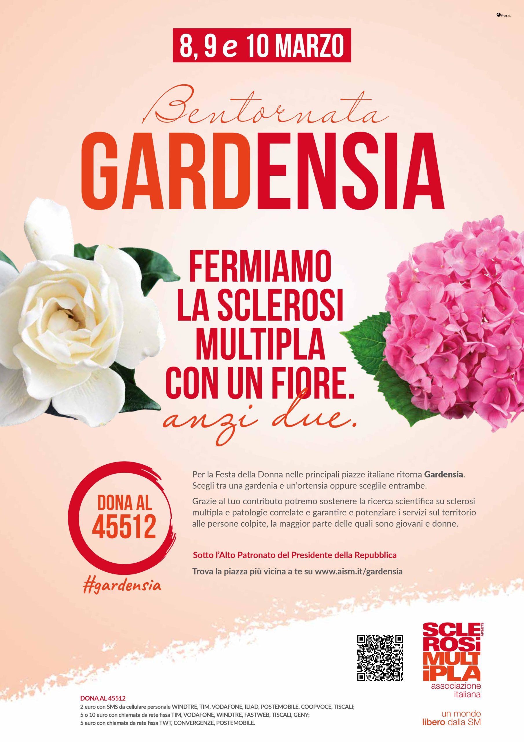 Dall’8 al 10 marzo “Bentornata GARDENSIA” per fermare la sclerosi multipla con un fiore