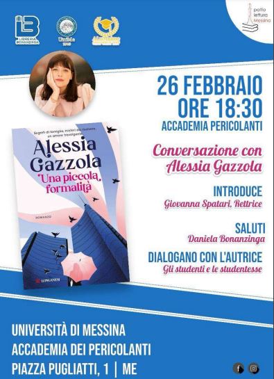 Lunedì 26 la scrittrice Alessia Gazzola in Ateneo per la presentazione del suo ultimo romanzo “Una piccola formalità”