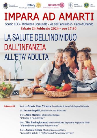 Resoconto Convegno Rotary International “Impara ad amarti” tenutosi a Capo d’Orlando (ME) il 24 febbraio 2024