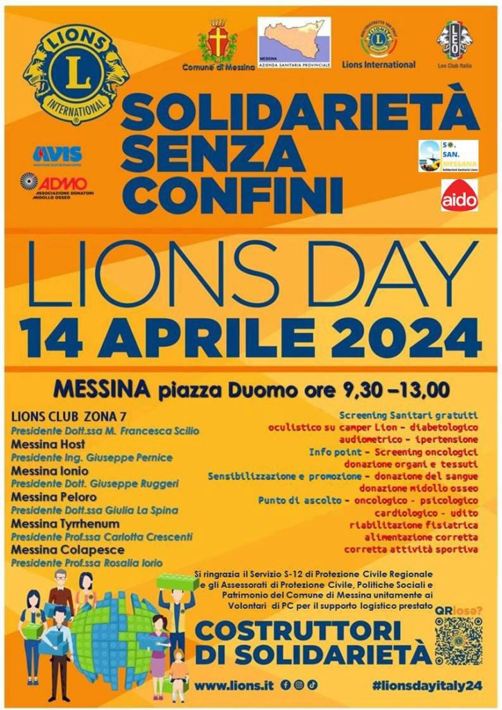 Domenica 14 aprile si celebra il Lions Day