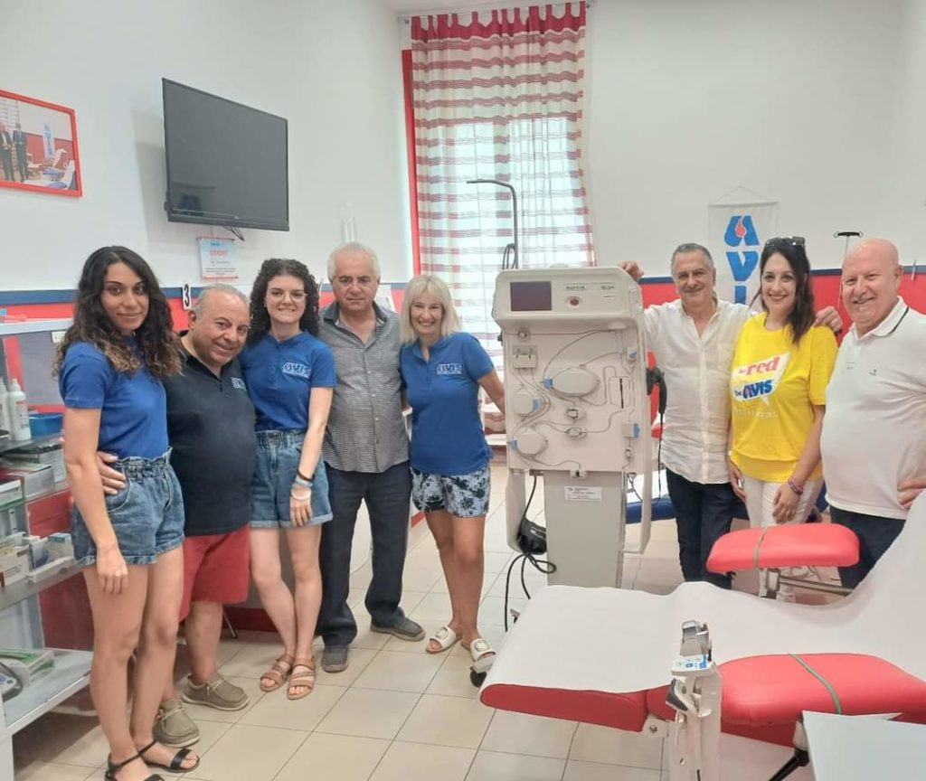 L’ AVIS di Falcone la prima associazione in provincia ad avere ” Aurora”: il separatore cellulare per la produzione del plasma