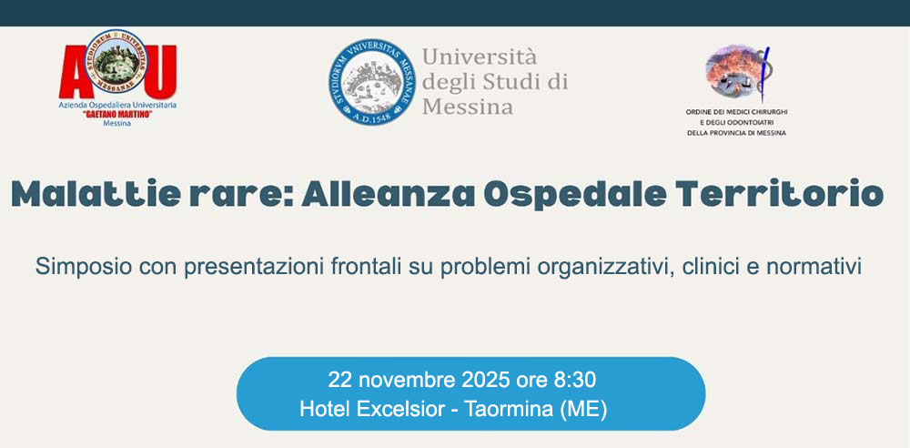 Evento formativo ECM: “Malattie Rare: Alleanza Ospedale Territorio”