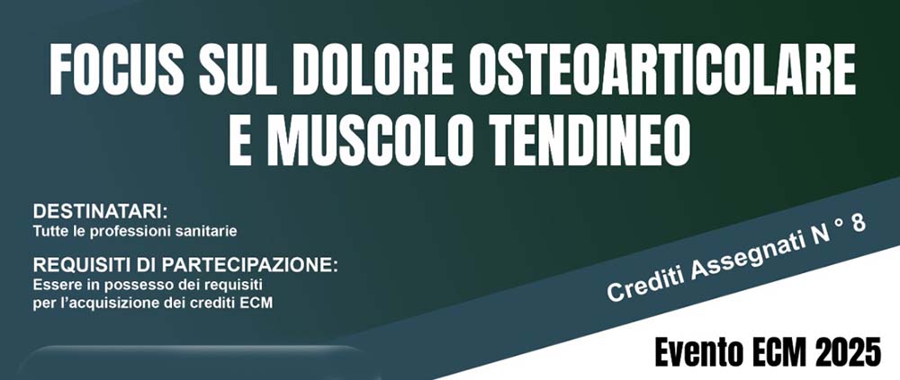 Il 6 dicembre a Messina: ”Focus sul dolore osteoarticolare e muscoloso tendineo”