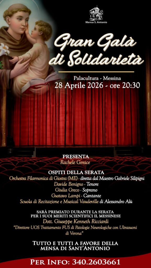 Il 28 aprile “Gran Galà di Solidarietà” al Palacultura di Messina