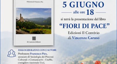 Il 5 giugno presentazione libro “Fiori di Pace” al Palazzo Mariani di Messina