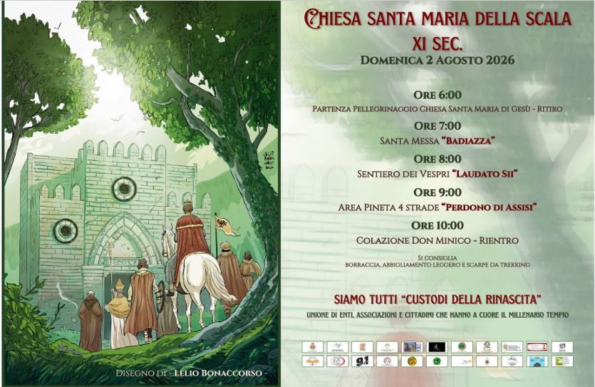 Domenica 2 agosto pellegrinaggio Chiesa Santa Maria della Scala a Ritiro