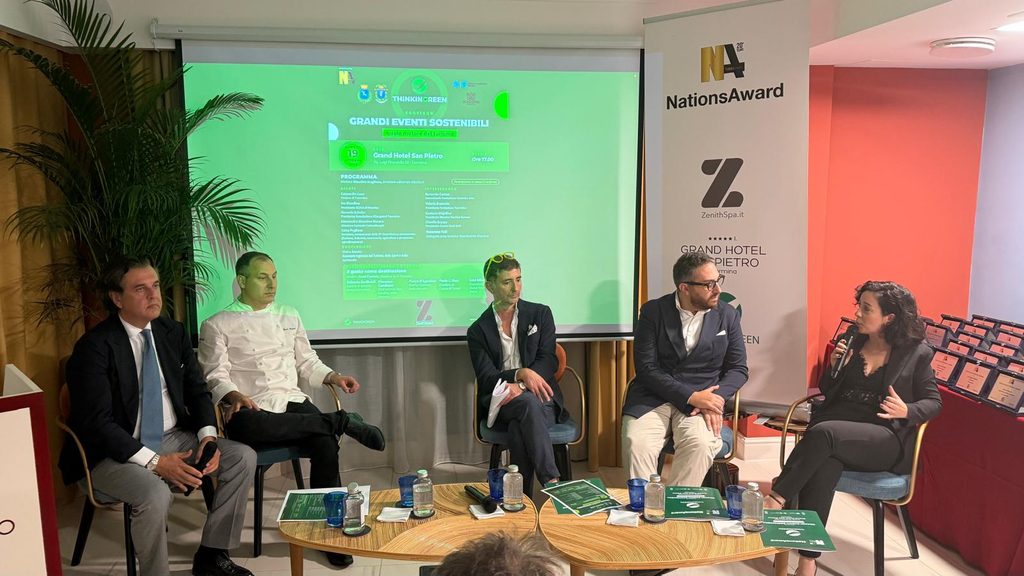 Turismo enogastronomico e green: il 70% cerca la sostenibilità, oltre la metà preferisce la Sicilia e l’Etna.  Transizione verde: al San Pietro di Taormina illustri esperti e chef a confronto  Consegnati i riconoscimenti Nations Award – Thinkingreen alle eccellenze locali che valorizzano le materie prime artigianali  